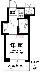 扶桑ハイツ経堂 ワンルームの間取図画像