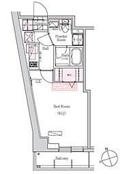 アーバネックス三田 1Kの間取図画像