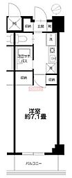 アーツ芝浦 1Kの間取図画像