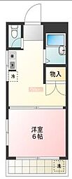 光生ハイツ 1DKの間取図画像