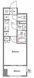 コスモグラシア池田山 1Kの間取図画像