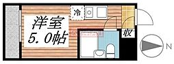 レジダンスイン・目黒 ワンルームの間取図画像