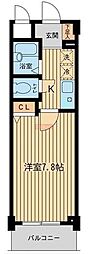 アーデン目黒不動前 1Kの間取図画像