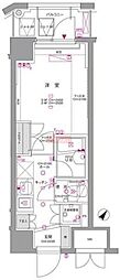 セジョリ大崎 1Kの間取図画像
