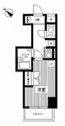 ロイヤルパレス目黒 1Kの間取図画像