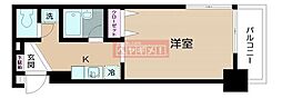 DuoFeel島津山 ワンルームの間取図画像