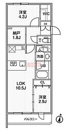 ルネサンスコート学芸大学 2LDKの間取図画像