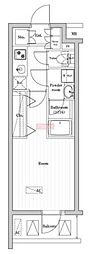 オーパスレジデンス武蔵小山 1Kの間取図画像