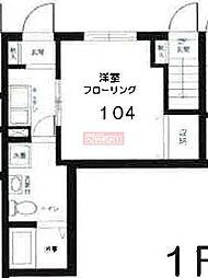 ROWHOUSE大崎 1Kの間取図画像