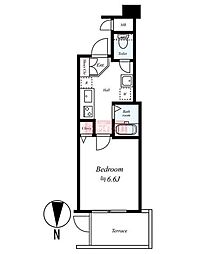 プレール・ドゥーク豊島園 1Kの間取図画像