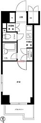 ルーブル南麻布 1Kの間取図画像