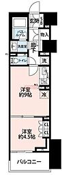 イノバス不動前 1LDKの間取図画像