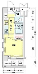 メインステージ恵比寿東 1Kの間取図画像