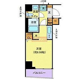 CREVISTA武蔵小山 ワンルームの間取図画像