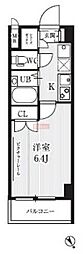 HF武蔵小山レジデンス 1Kの間取図画像