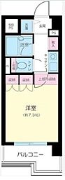 プリヴェール目黒行人坂 1Kの間取図画像