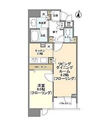 HF白金高輪レジデンス 1Kの間取図画像