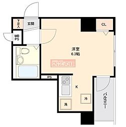 ステージグランデ南麻布 ワンルームの間取図画像