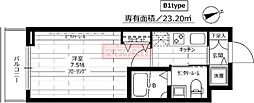 STAGEFIRST戸越銀座 1Kの間取図画像