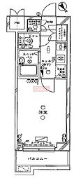 ルーブル恵比寿サウスガーデン 1Kの間取図画像