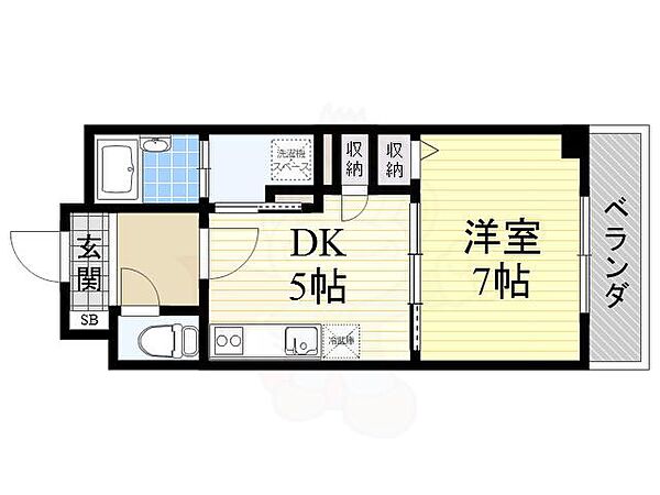 メルシー2000 ｜大阪府東大阪市小阪１丁目(賃貸マンション1DK・8階・26.52㎡)の写真 その2