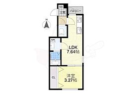 リブレメゾン弥刀1 1階1LDKの間取り