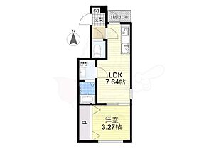 リブレメゾン弥刀1  ｜ 大阪府東大阪市大蓮東５丁目（賃貸アパート1LDK・1階・27.45㎡） その2