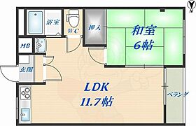 緒方マンション  ｜ 大阪府東大阪市西堤１丁目（賃貸マンション1LDK・2階・37.00㎡） その2