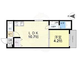 ｂａｄｇｅ　ｔｏｍｏｉ　Ｅｓｔ　6  ｜ 大阪府東大阪市友井４丁目（賃貸アパート1LDK・2階・34.64㎡） その2