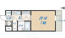 カサデルチルコ 4階1Kの間取り