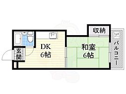 メゾンダイコー 1DKの間取図画像