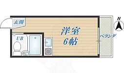 M's長瀬 ワンルームの間取図画像