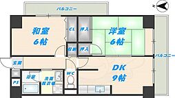 サン・コーポラス小阪 2DKの間取図画像