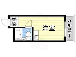 プレアール菱屋西 ワンルームの間取図画像