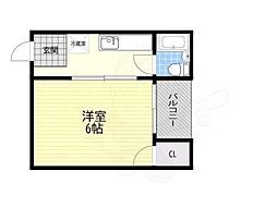 ロフティ1番館 1Kの間取図画像