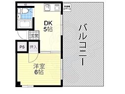 センチュリーロイヤル小阪 1DKの間取図画像