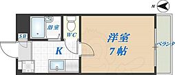 新深江ツリガミビルパート1 1Kの間取図画像