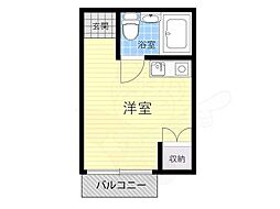エテルナ長瀬 ワンルームの間取図画像