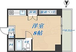 グローリア高井田 ワンルームの間取図画像