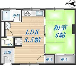 ダイワ高井田ビル 1LDKの間取図画像