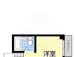 メゾン松村 ワンルームの間取図画像