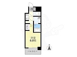 S-RESIDENCE高井田beleta 1Kの間取図画像