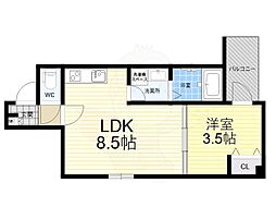 Dportafeliz 1LDKの間取図画像