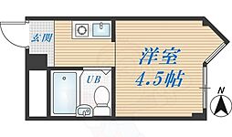 プレアール新深江 ワンルームの間取図画像