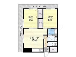 ロイヤルハイツ高井田 2LDKの間取図画像