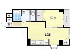 白百合グランドシャトー 1LDKの間取図画像
