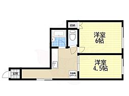 江戸堀コーポ 2階/-