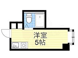ラパンジール本田1 ワンルームの間取図画像