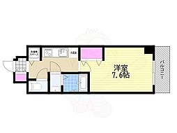 ミラージュパレス大阪ドームProsper 1Kの間取図画像
