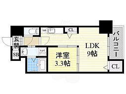 SERENiTE本町グランデ 1LDKの間取図画像